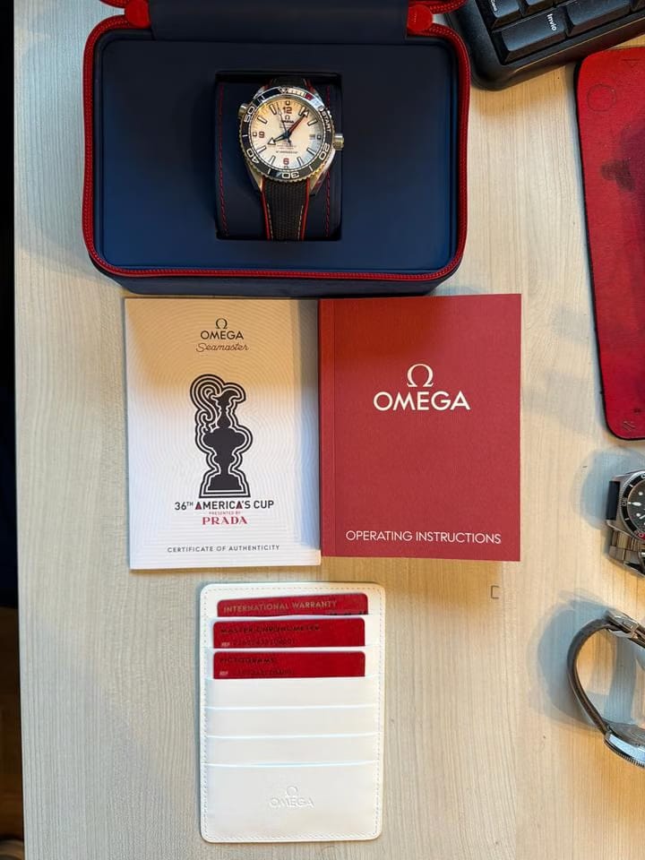 Omega Seamaster Planet Ocean600m America's Cup Limited FULL SET OMEGA SEAMASTER PLANET OCEAN 600m EDITION 1571/2021