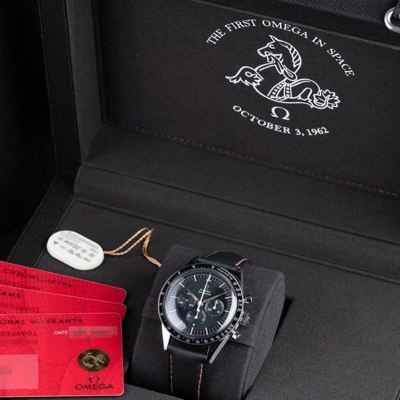 Omega Speedmaster First Omega In Space blk dial 39mm 310.32.40.50.06.001 steel on leather strap
