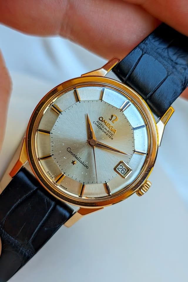 Omega Constellation De Luxe Pie Pan Rose Gold 18kt 0.750 RARE