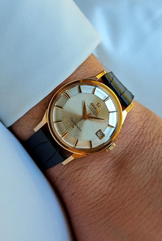 Omega Constellation De Luxe Pie Pan Rose Gold 18kt 0.750 RARE