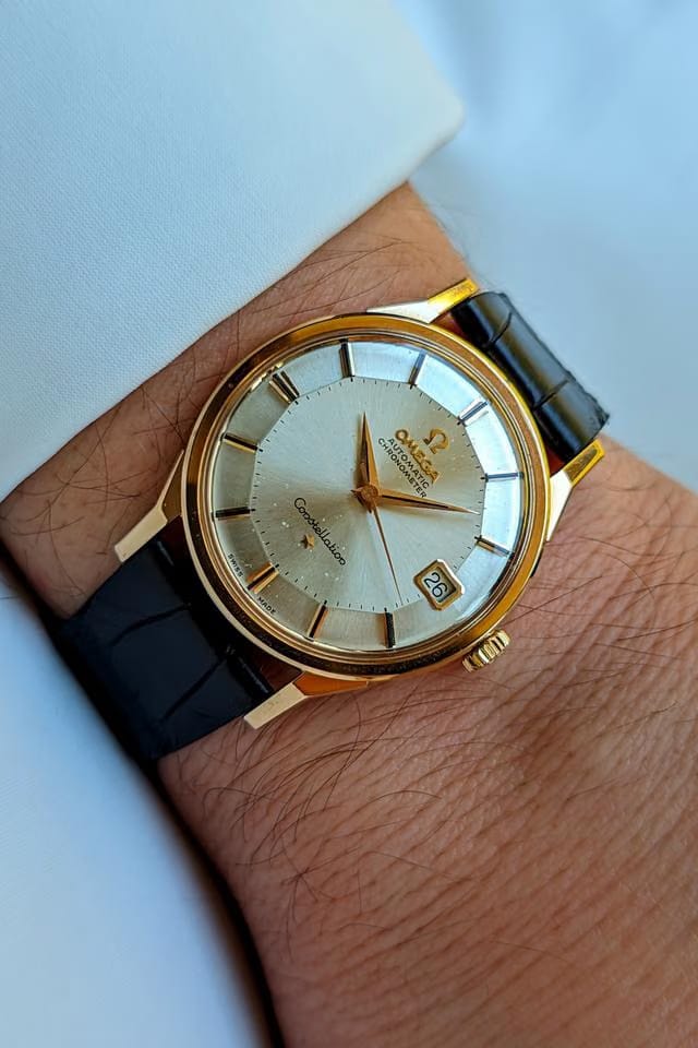 Omega Constellation De Luxe Pie Pan Rose Gold 18kt 0.750 RARE