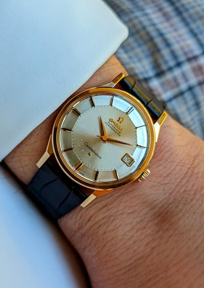 Omega Constellation De Luxe Pie Pan Rose Gold 18kt 0.750 RARE