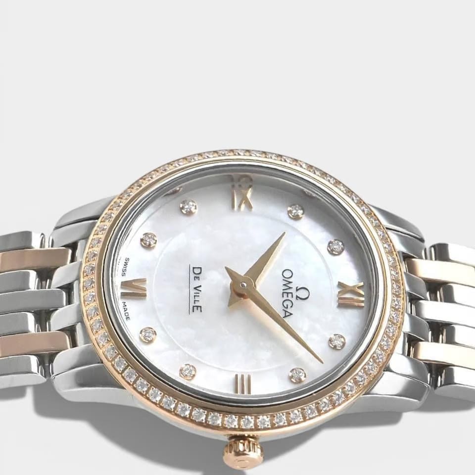Omega De Ville Prestige Steel&Red gold / 27.4 mm / Box&Papers / 424.25.27.60.55.002