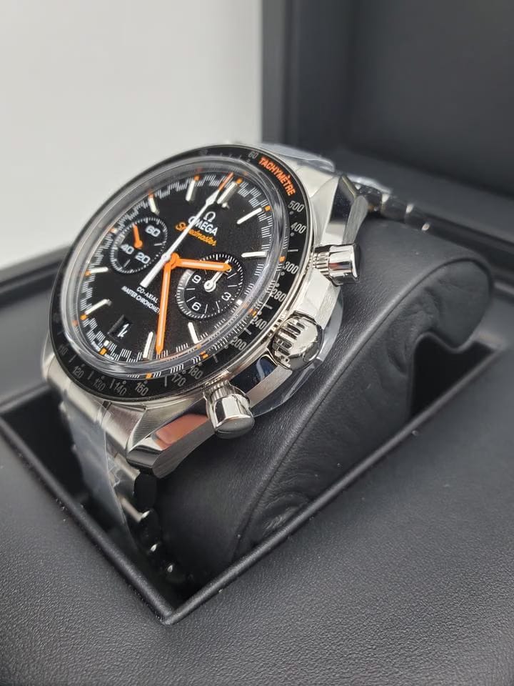 Omega Speedmaster Racingbasel one Speedmaster Racing two counter orange steel panda 44mm international warranty