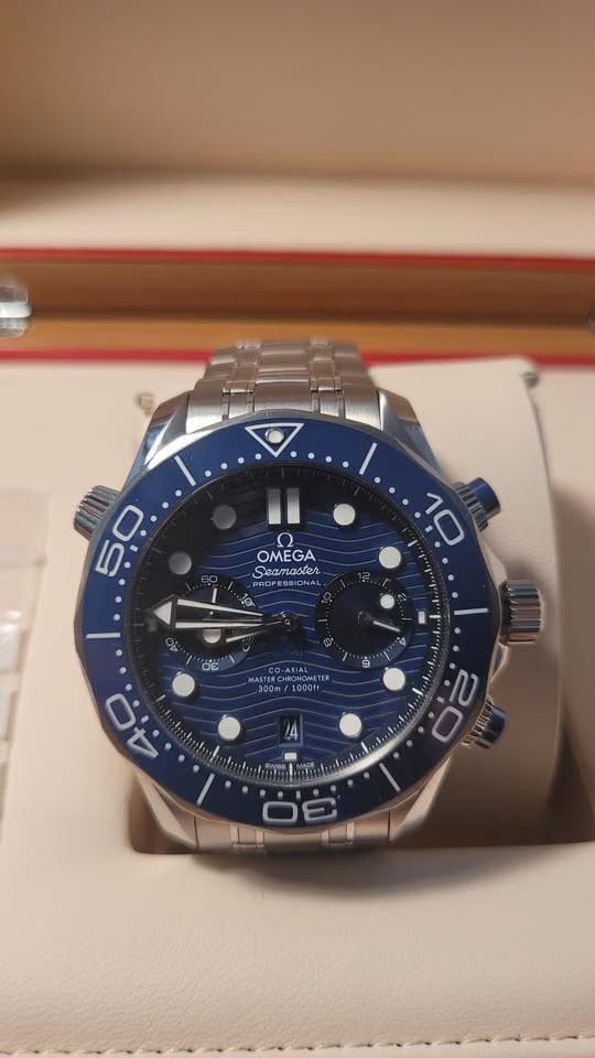 Omega Seamaster Diver 300 Mchronographe co axial master montre neuve set complet.
