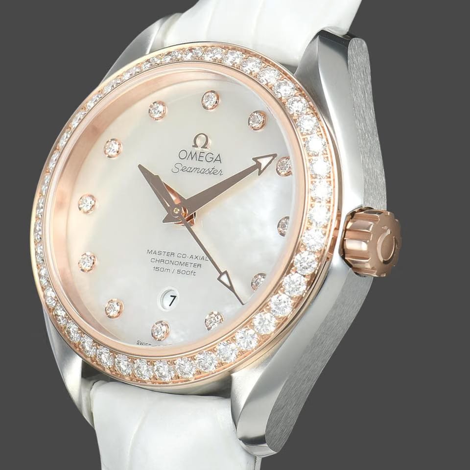 Omega Seamaster Aqua Terra Steel&Rose gold / 34 mm / Box&Papers / 231.28.34.20.55.003