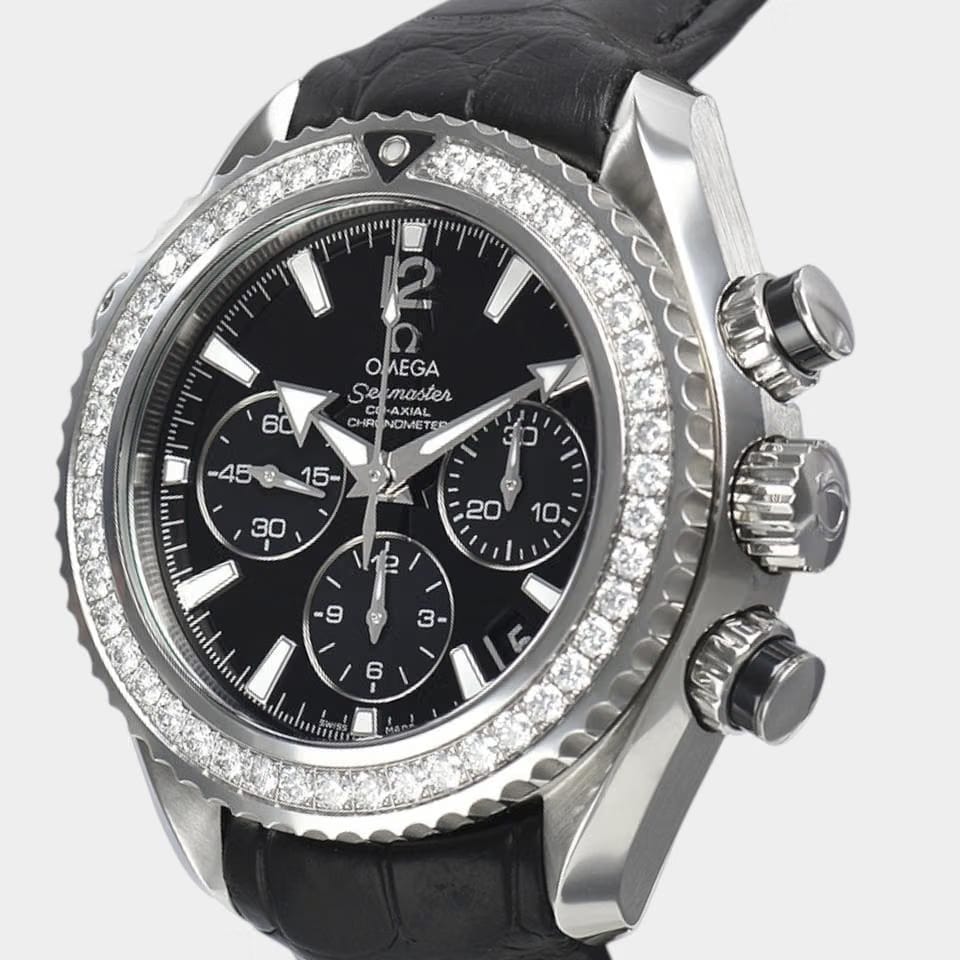 Omega Seamaster Planet Ocean Chronograph Diamonds / Steel / 37.5 mm / 222.18.38.50.01.001