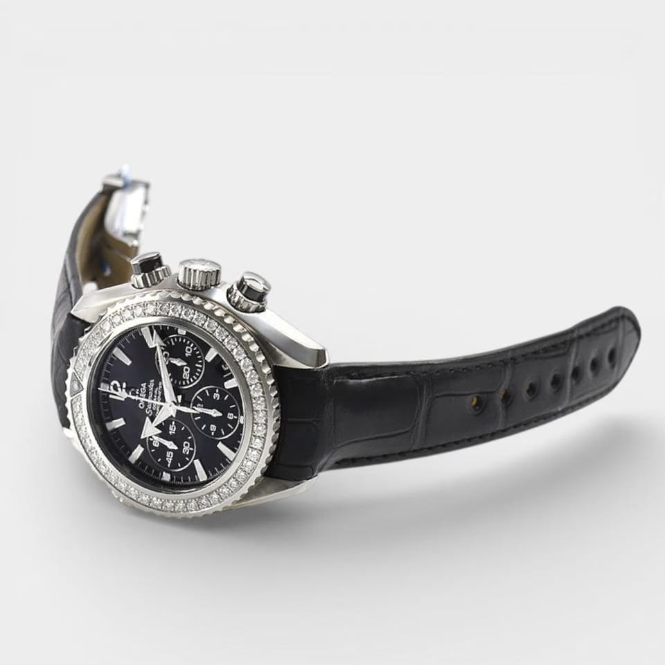 Omega Seamaster Planet Ocean Chronograph Diamonds / Steel / 37.5 mm / 222.18.38.50.01.001