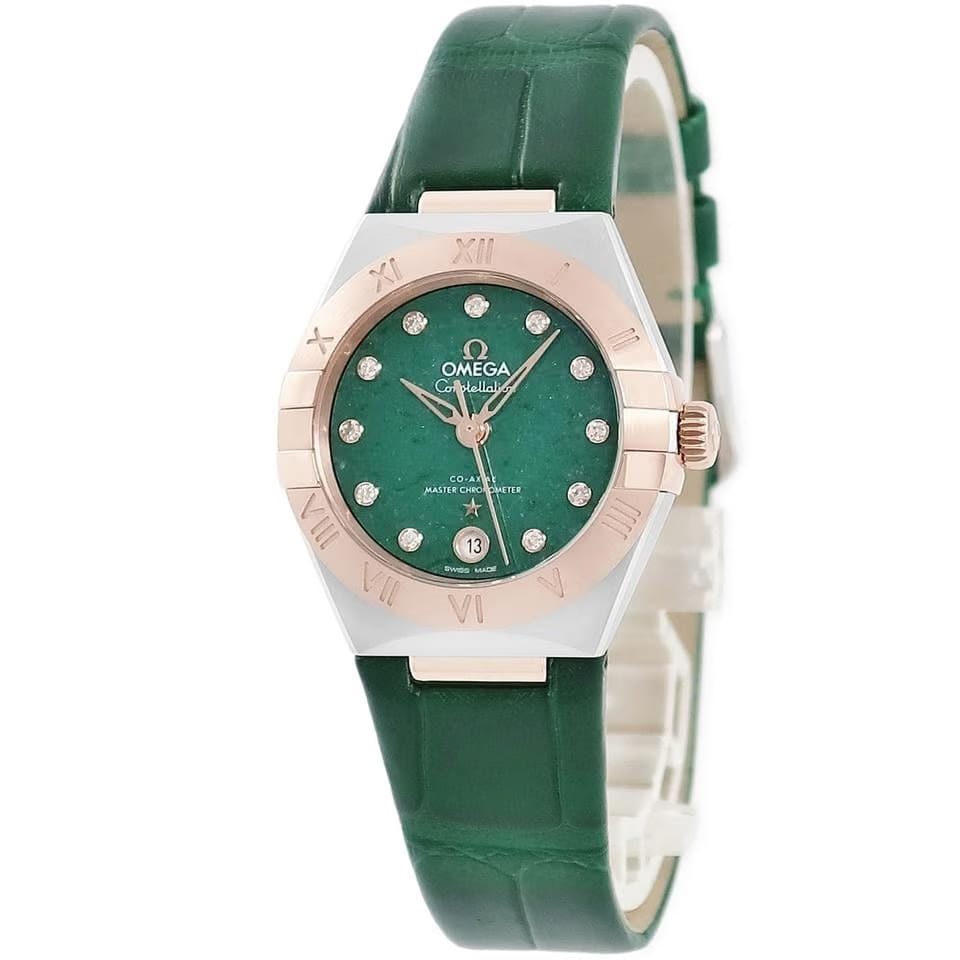 Omega Constellation Watches 131.23.29.20.99.001 Constellation , unused K18 RG x Stainless Steel combination diamond green