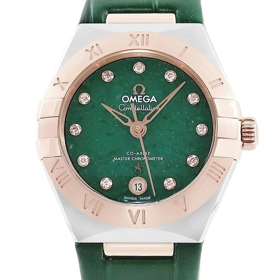Omega Constellation Watches 131.23.29.20.99.001 Constellation , unused K18 RG x Stainless Steel combination diamond green