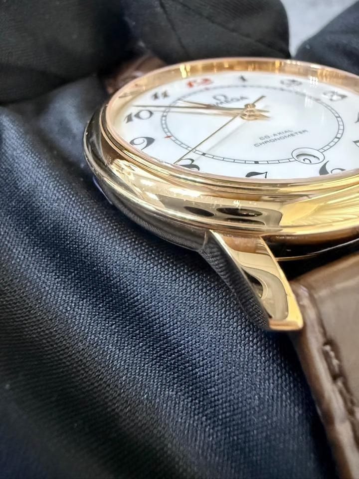 Omega De Ville Prestige Full set unworn 2019 De Ville 50th anniversary 18k rose gold