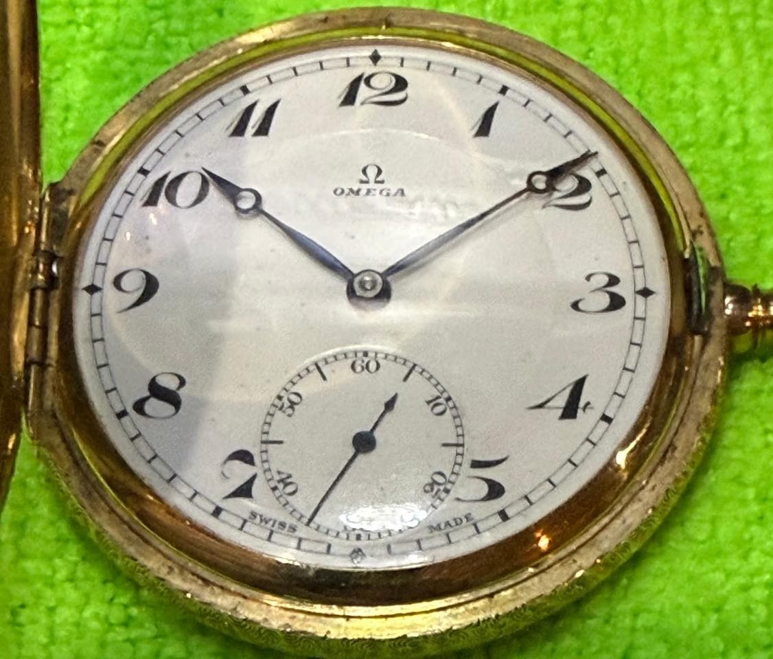 Omega Pocket Watch2137601 Stunning Mint Working 1902 Omega 14 K Solid Gold Pocket Watch