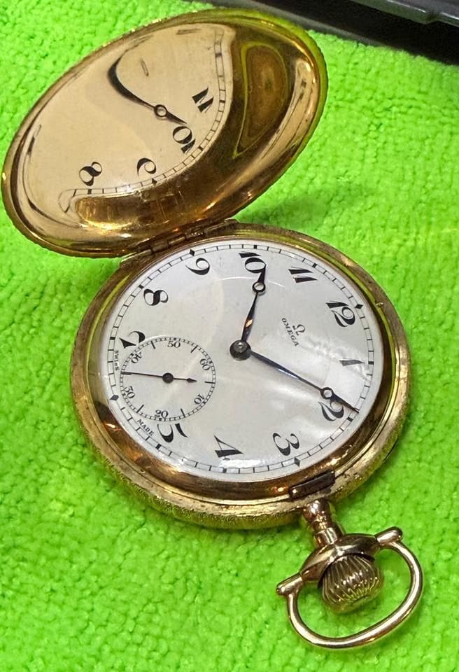 Omega Pocket Watch2137601 Stunning Mint Working 1902 Omega 14 K Solid Gold Pocket Watch