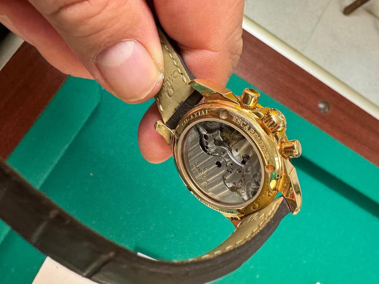 Omega De Ville Co-Axial Chronograph Uhr mit Box und Rechnung