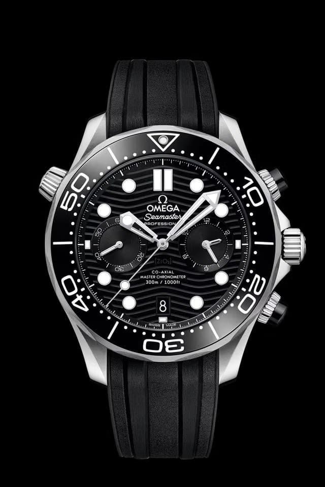 Omega Seamaster Diver 300 MCo‑axial Master Chronometer Diver Chronograph Black Dial 210.32.44.51.01.001