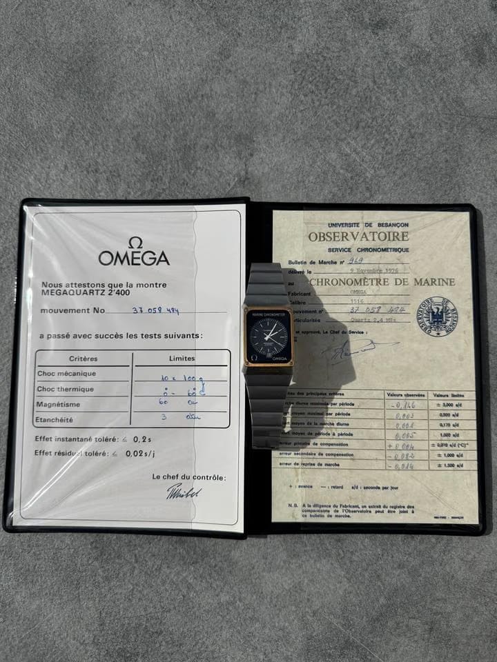 Omega Constellation Marine Chronometer NOS with box and papers