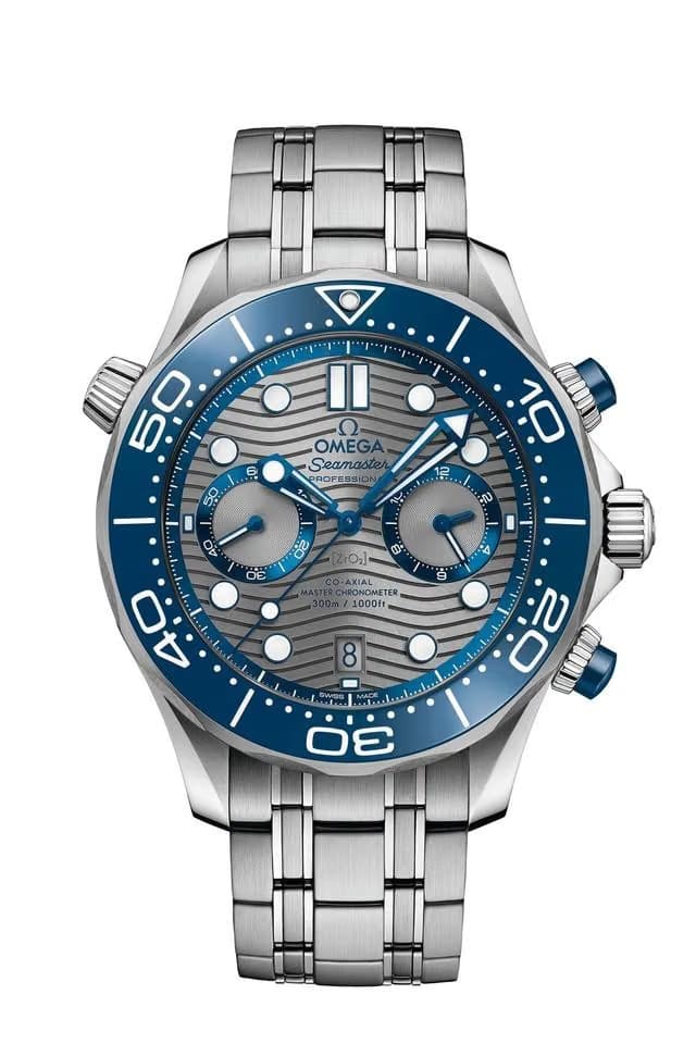Omega Seamaster Diver 300 MCo‑axial Master Chronometer Diver Chronograph Chrome Dial 210.30.44.51.06.001