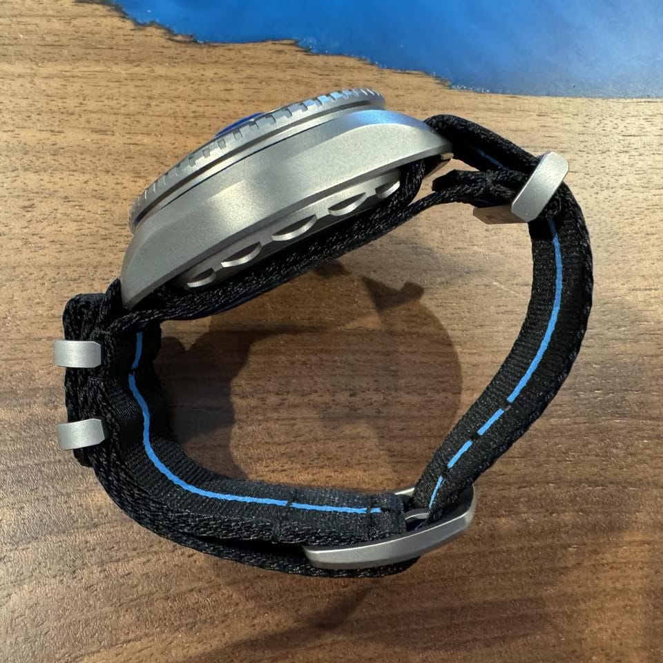 Omega Seamaster Ultra Deep 6000 MPlanet Ocean 6000 M Ultra Deep Diving Watch Grade 5 Titanium on NATO Strap