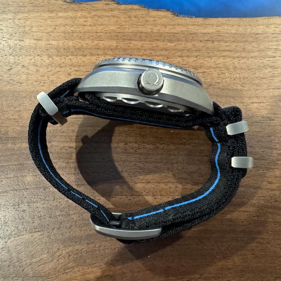 Omega Seamaster Ultra Deep 6000 MPlanet Ocean 6000 M Ultra Deep Diving Watch Grade 5 Titanium on NATO Strap