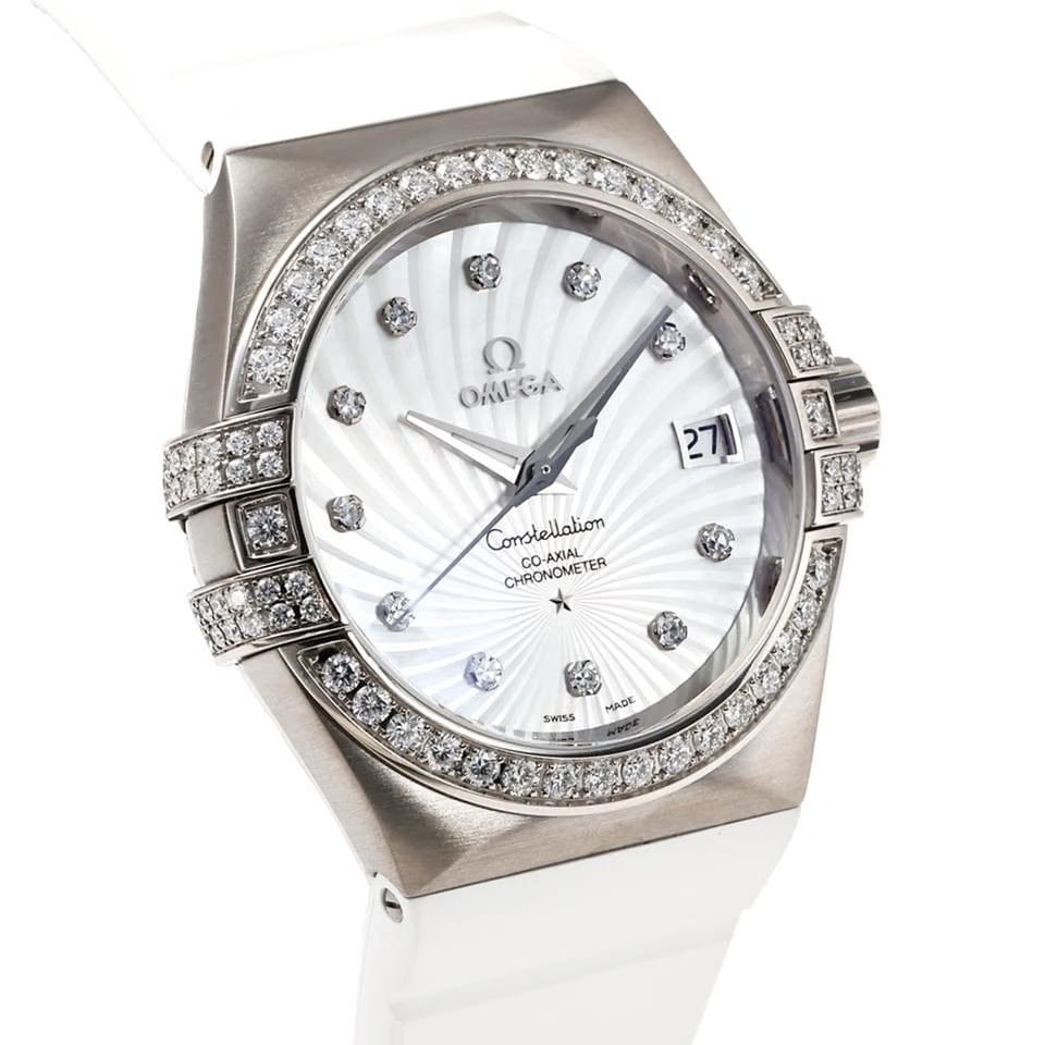 Omega Constellation Ladies123.57.35.20.55.005 Automatic White Gold New