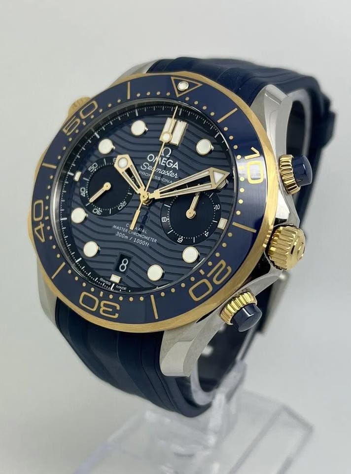Omega Seamaster300m Blue Dial Chrono Gents Watch Steel & Gold 2023 Box Papers