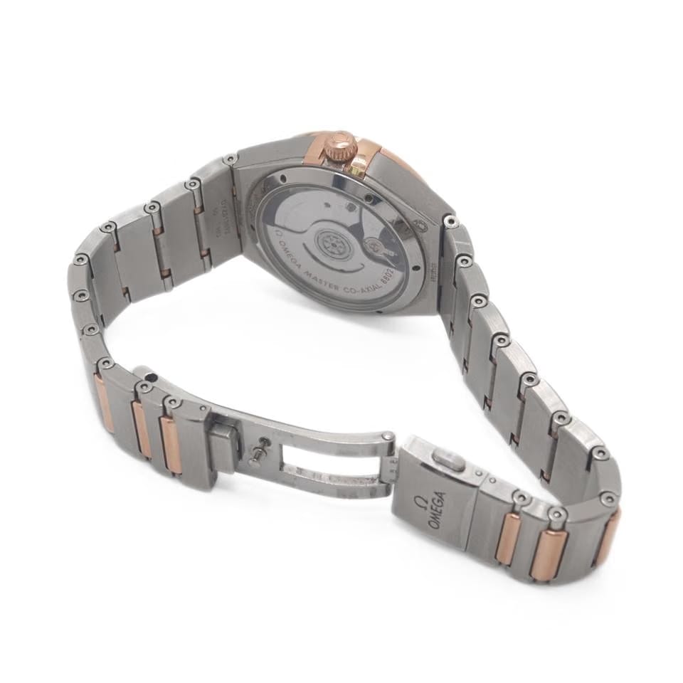 Omega Constellation Co‑axial Master Chronometer Sedna Gold & Steel Diamond Watch 34mm