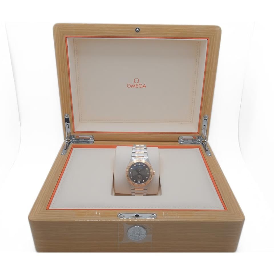 Omega Constellation Co‑axial Master Chronometer Sedna Gold & Steel Diamond Watch 34mm
