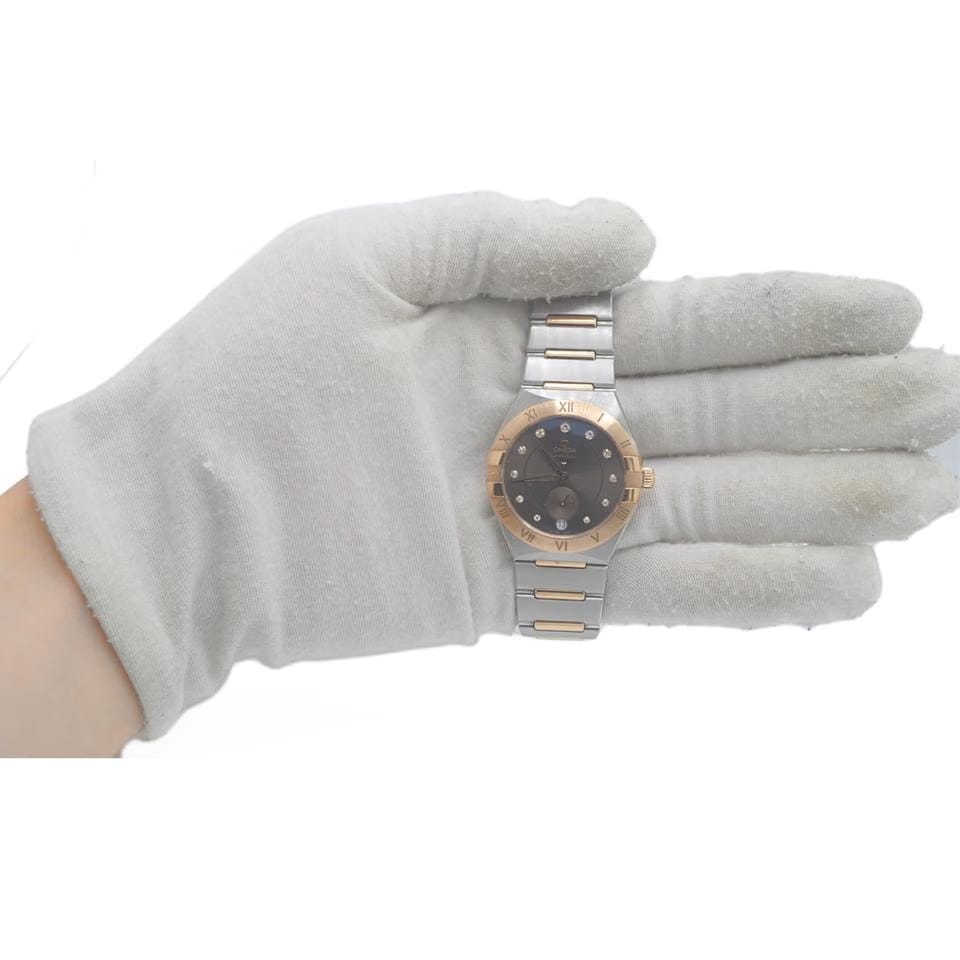 Omega Constellation Co‑axial Master Chronometer Sedna Gold & Steel Diamond Watch 34mm