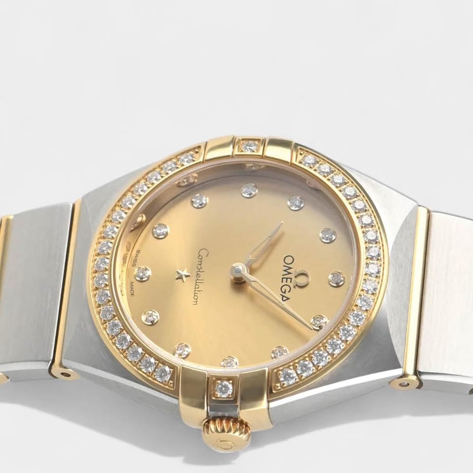 Omega Constellation Diamond / Steel&Gold / 28mm Box&Papers 131.25.28.60.58.001