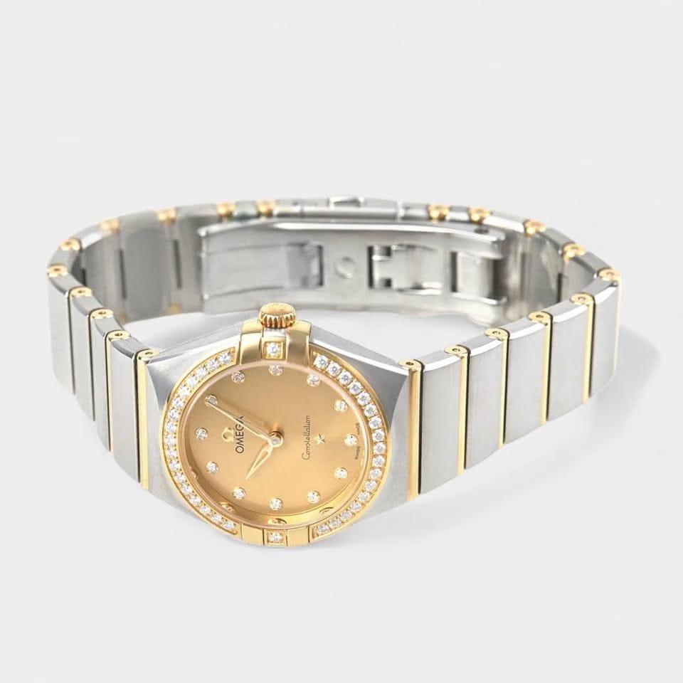 Omega Constellation Diamond / Steel&Gold / 28mm Box&Papers 131.25.28.60.58.001