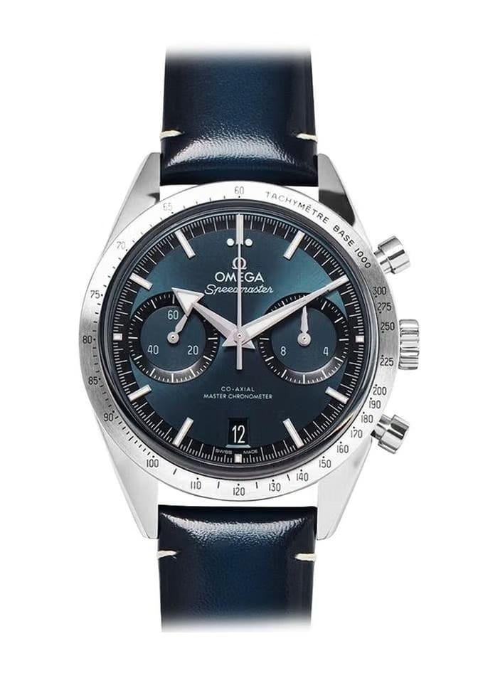 Omega Speedmaster '5741mm Steel case Blue dial Leather bracelet 332.12.41.51.03.001 NEW - Warranty start: 2026
