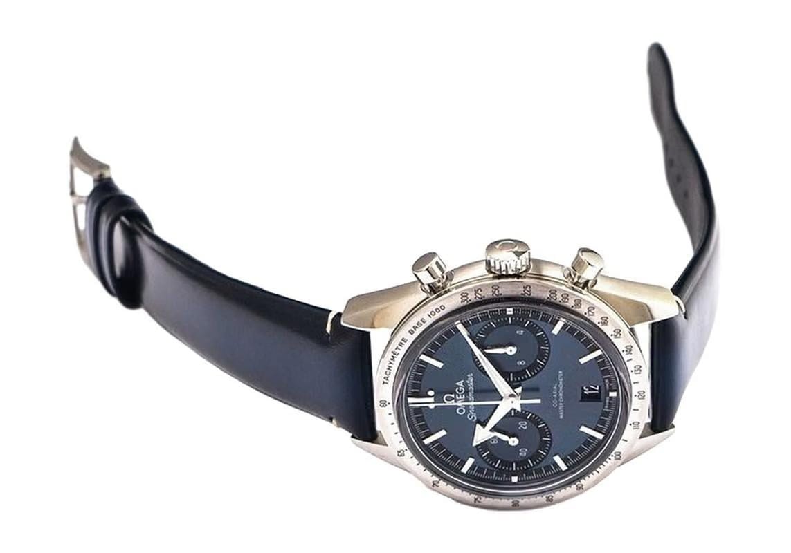 Omega Speedmaster '5741mm Steel case Blue dial Leather bracelet 332.12.41.51.03.001 NEW - Warranty start: 2026
