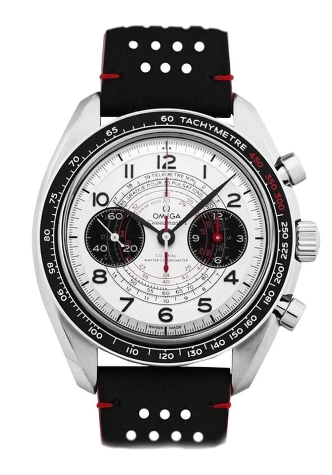 Omega Speedmaster Chronoscope Master Chronometer Chronograph 43mm Steel Case White Dial Black Leather Strap 329.32.43.51.02.001 NEW - Warranty start: 2026