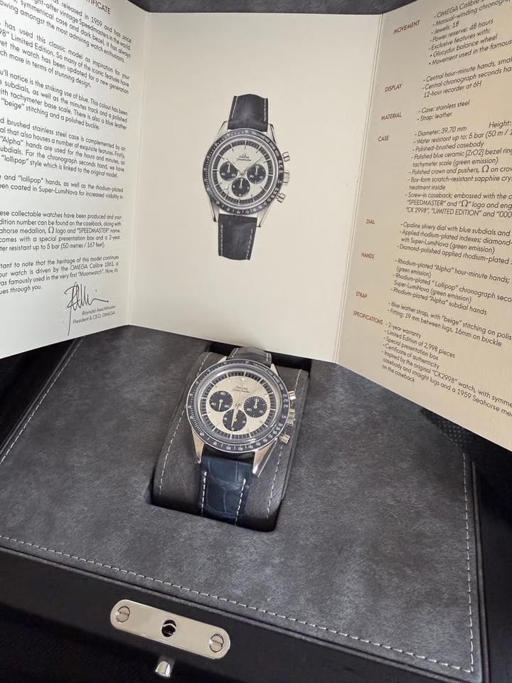 Omega Speedmaster Professional Moonwatch Ck2998 Limited Edition Speedmaster Moonwatch