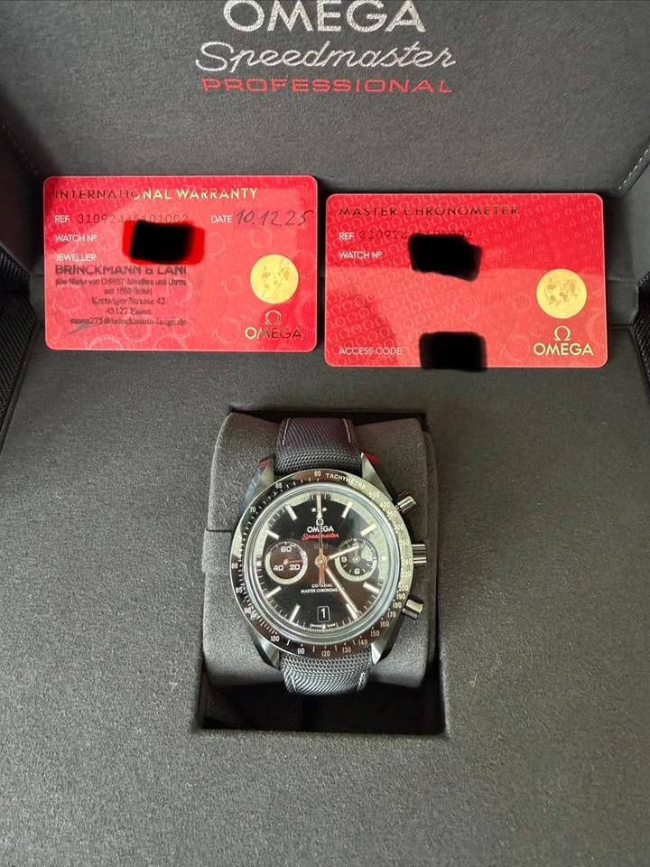 Omega Speedmaster Dark Side Of The Moon Speedmaster Full set , Neu