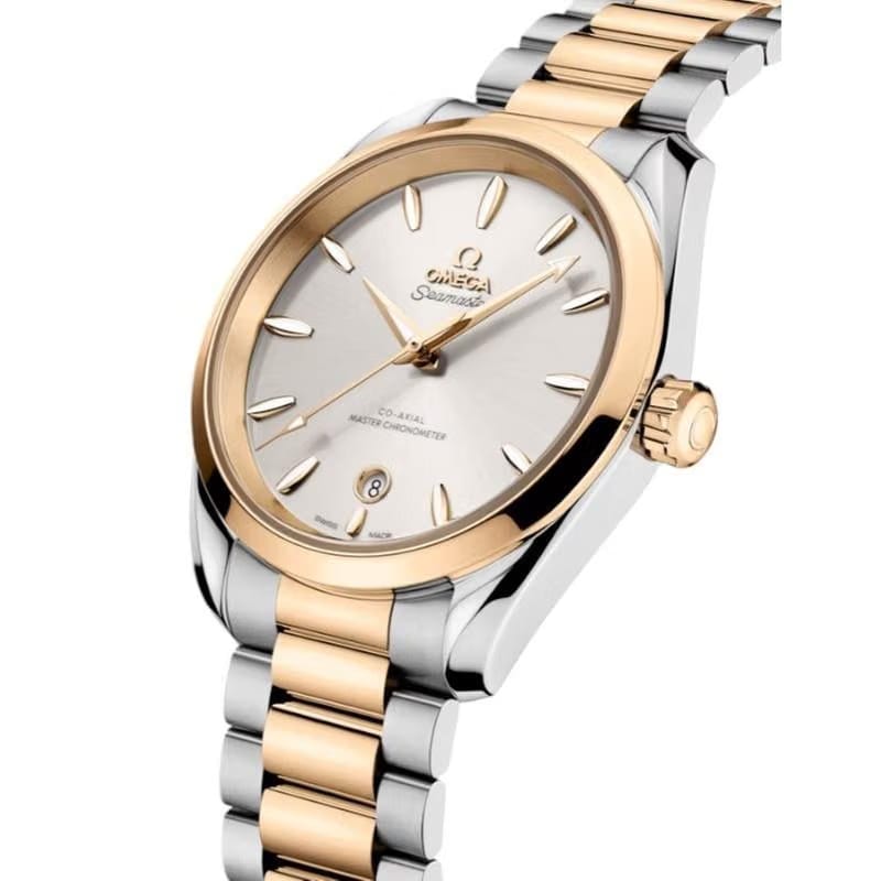 Omega Seamaster Aqua Terra Shades 38mm Steel and 18k Moonshine 220.20.38.20.02.002 Chronometer Date
