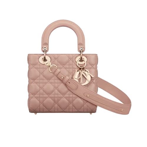 Small Lady Dior My ABCDior Bag Blush Cannage Lambskin