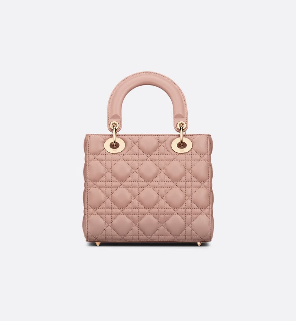 Small Lady Dior My ABCDior Bag Blush Cannage Lambskin