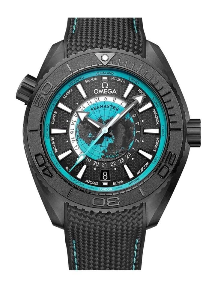 Omega Seamaster Planet Ocean Worldtimer600 m 45.5 mm automatic watch 215.92.46.22.01.006