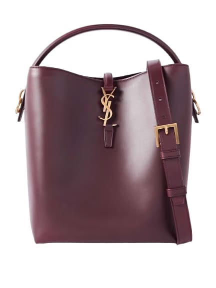 SAINT LAURENT Le 37 leather bucket bag (Burgundy)