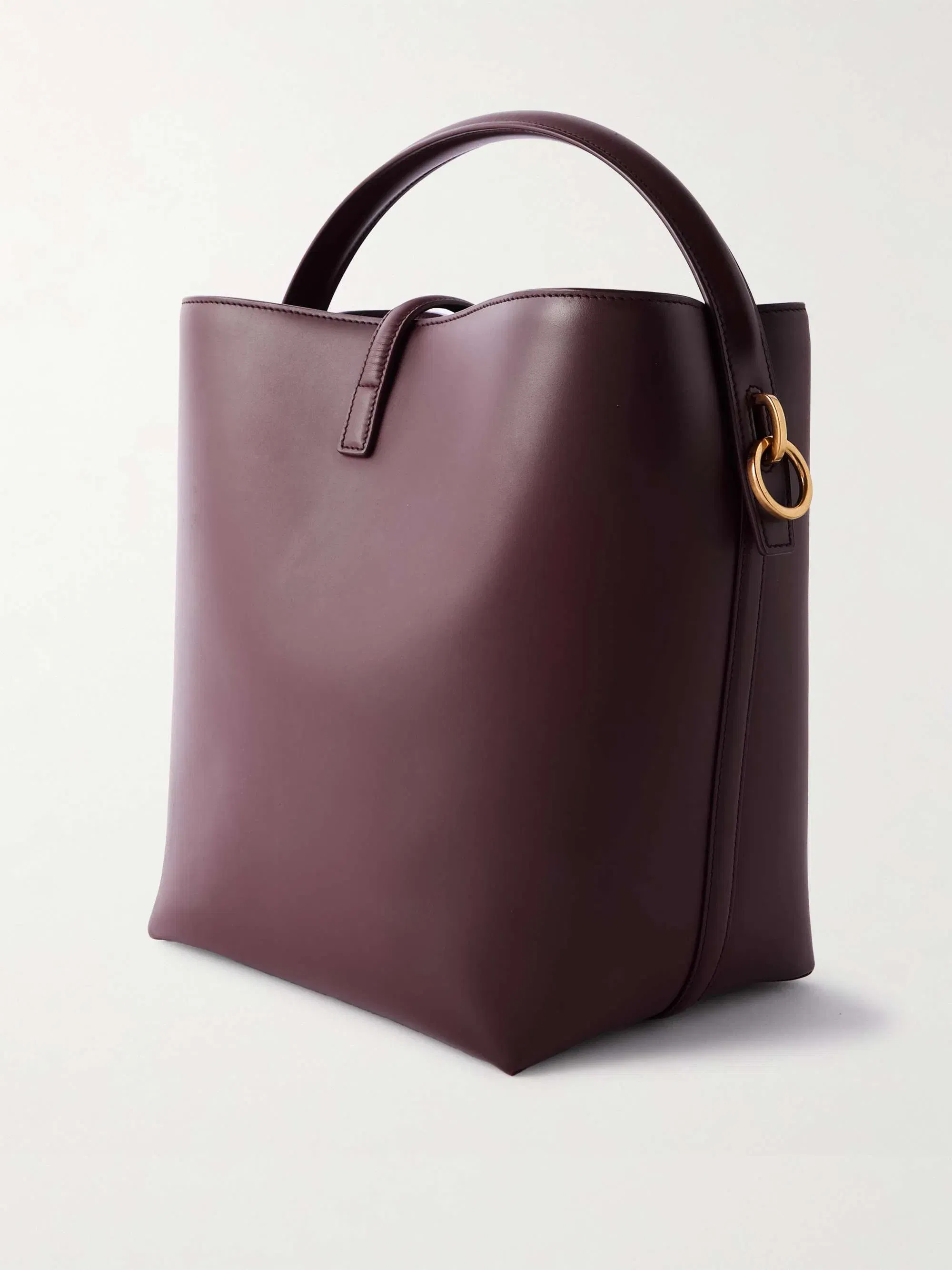 SAINT LAURENT Le 37 leather bucket bag (Burgundy)