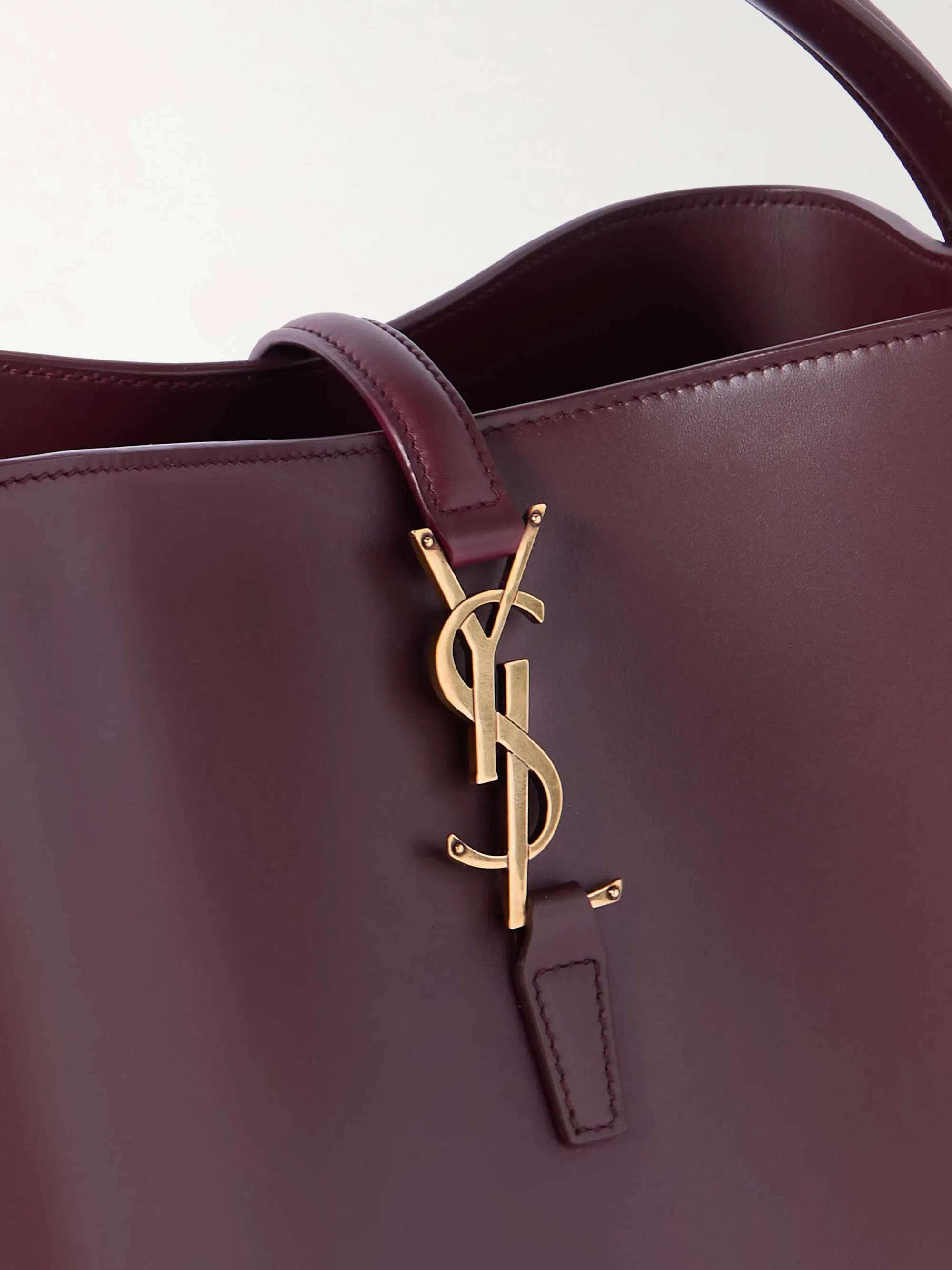 SAINT LAURENT Le 37 leather bucket bag (Burgundy)