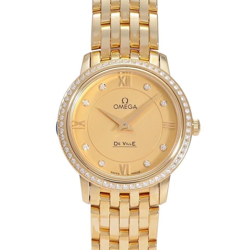 Omega De Ville Prestige424.55.27.60.58.001 Quartz Yellow Gold New