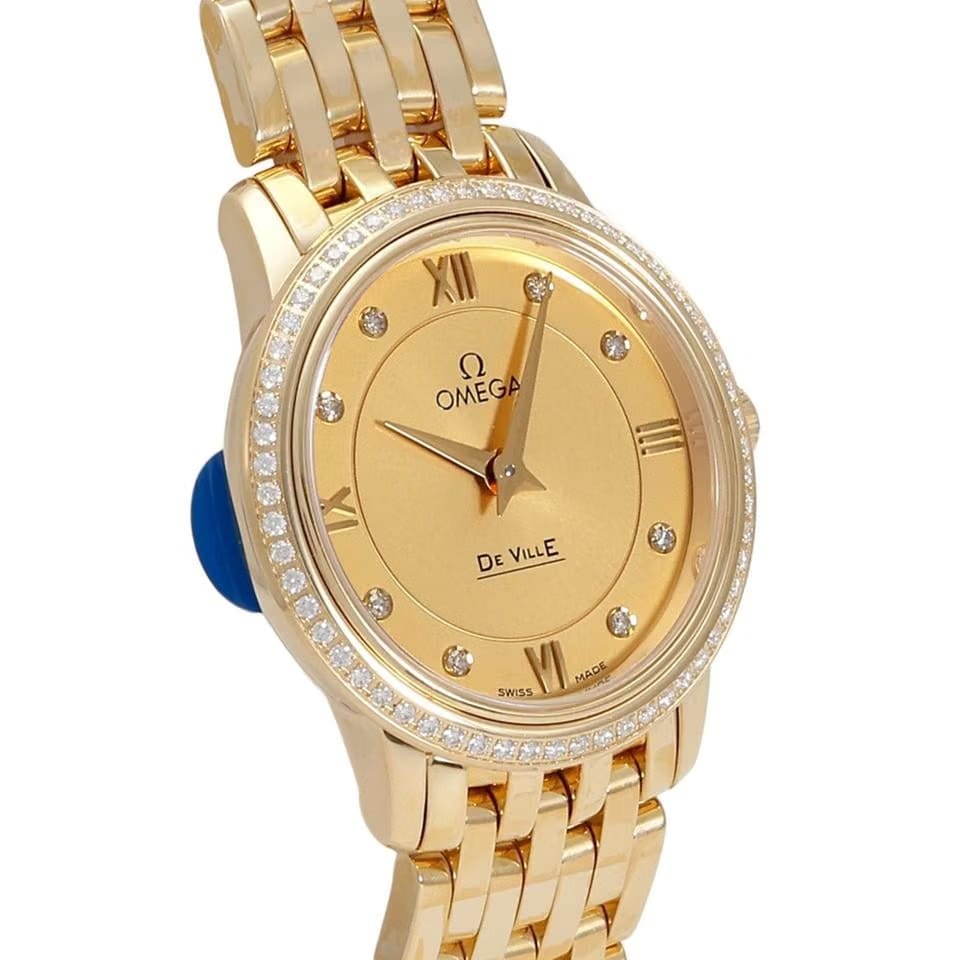 Omega De Ville Prestige424.55.27.60.58.001 Quartz Yellow Gold New