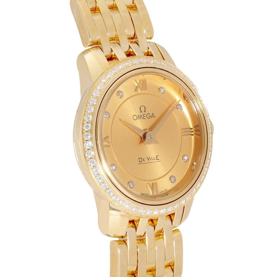 Omega De Ville Prestige424.55.24.60.58.001 Quartz Yellow Gold New