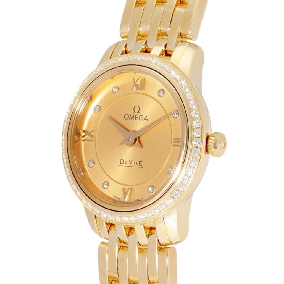 Omega De Ville Prestige424.55.24.60.58.001 Quartz Yellow Gold New