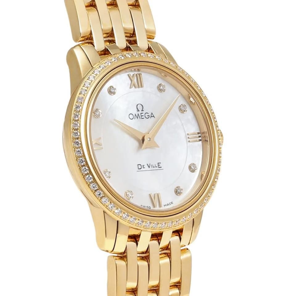 Omega De Ville Prestige424.55.27.60.55.001 Quartz Yellow Gold New
