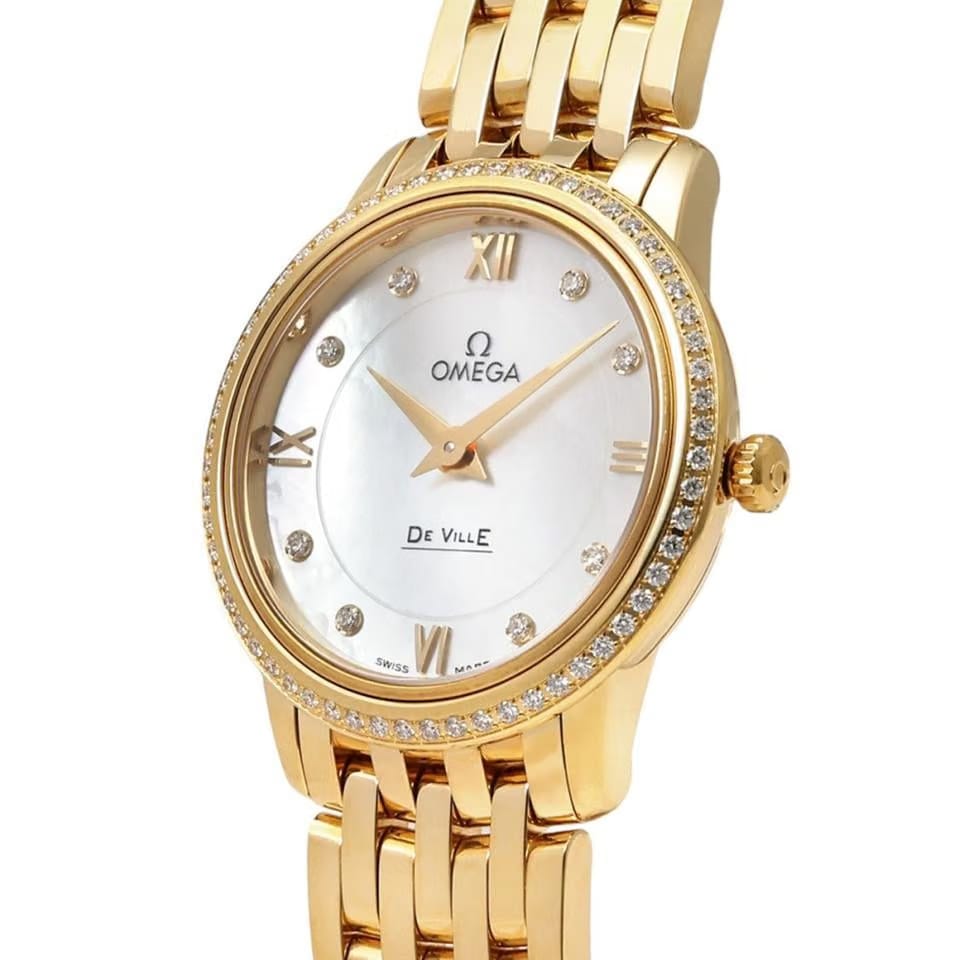 Omega De Ville Prestige424.55.27.60.55.001 Quartz Yellow Gold New