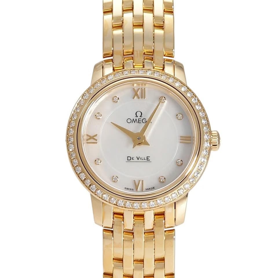 Omega De Ville Prestige424.55.24.60.55.001 Quartz Yellow Gold New