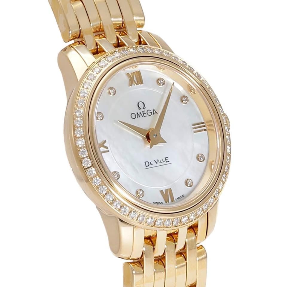 Omega De Ville Prestige424.55.24.60.55.001 Quartz Yellow Gold New